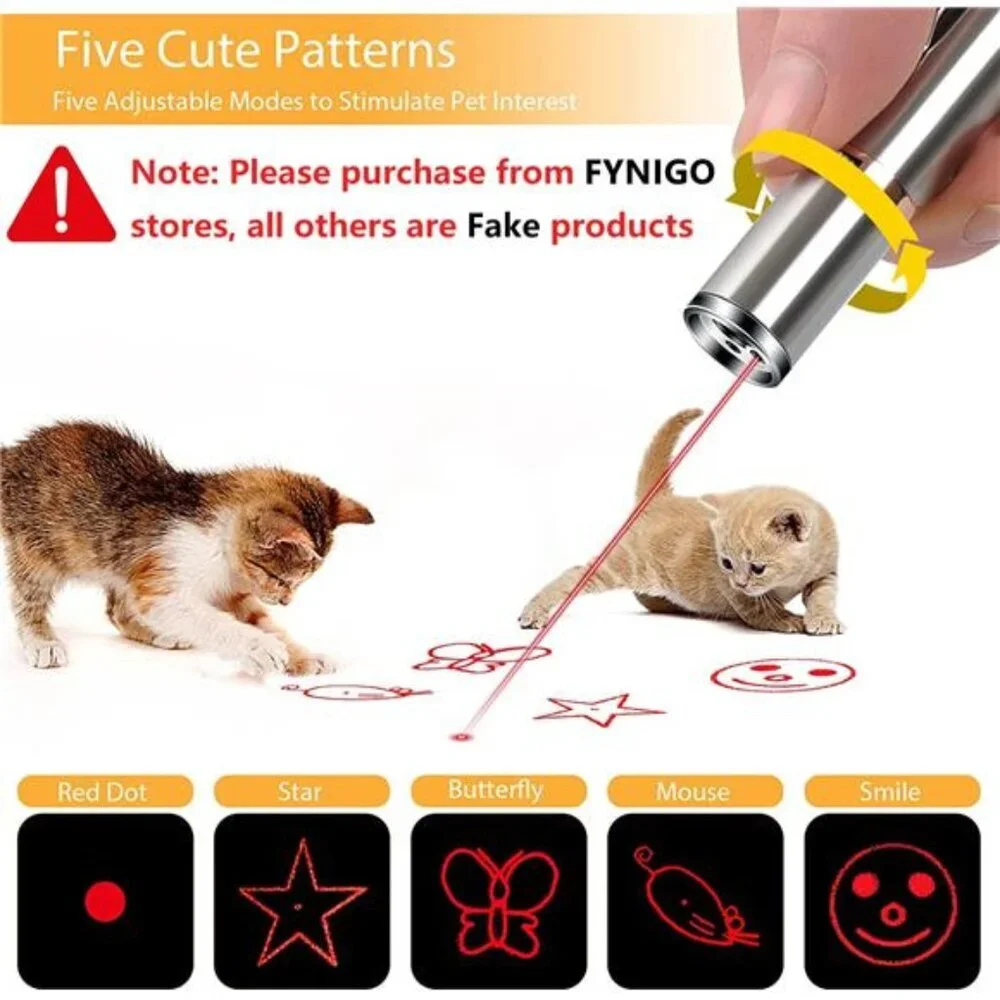 Cat Laser Pointer Toy Rechargeable,Interactive Toy for Cat Kitten Dog